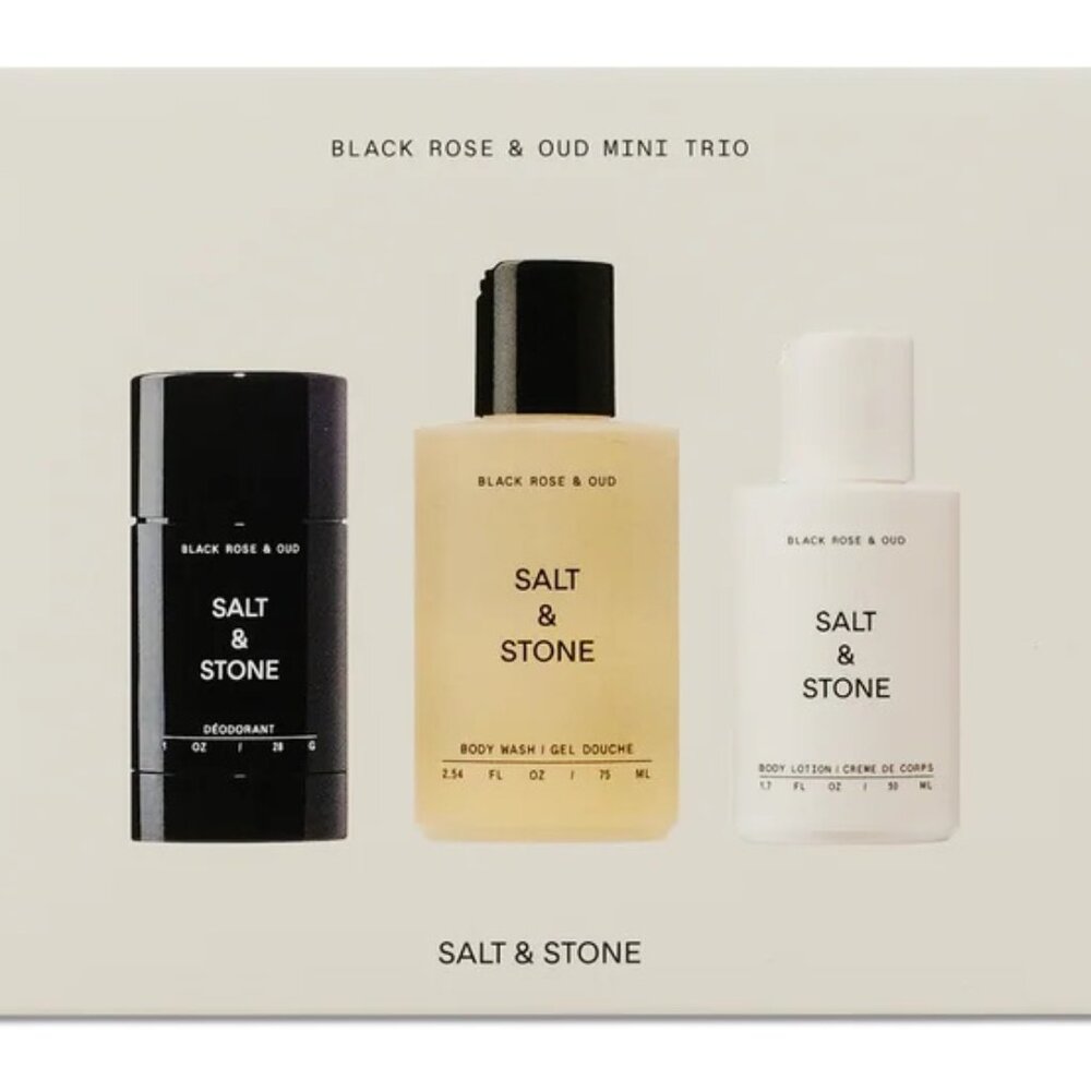 BRAND NEW (unopened) - Salt & Stone Mini Trio - Black Rose & Oud - Travel Set